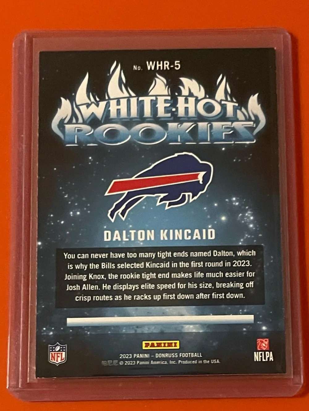 Dalton Kincaid #WHR-5 2023 Panini DonrussOptic [White Hot Rookies] Football Card
